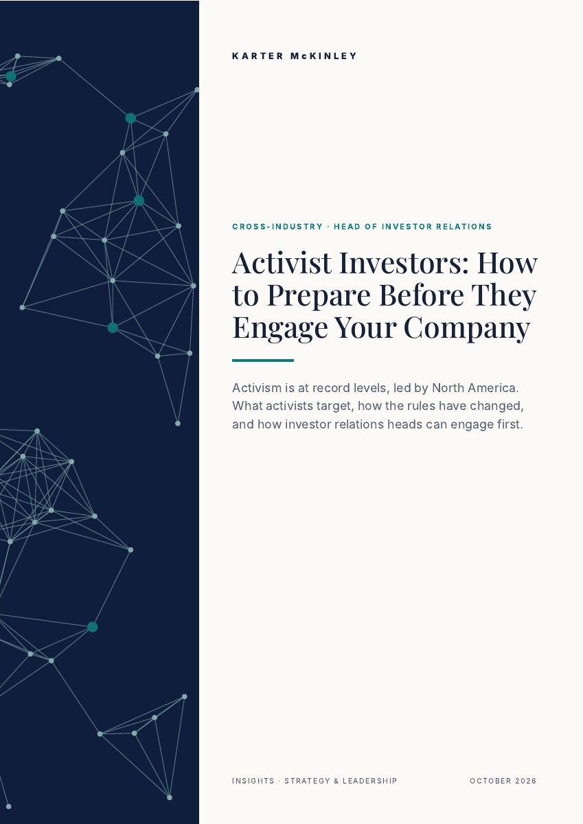 Front cover of Activist Investors: How to Prepare Before They Engage Your Company