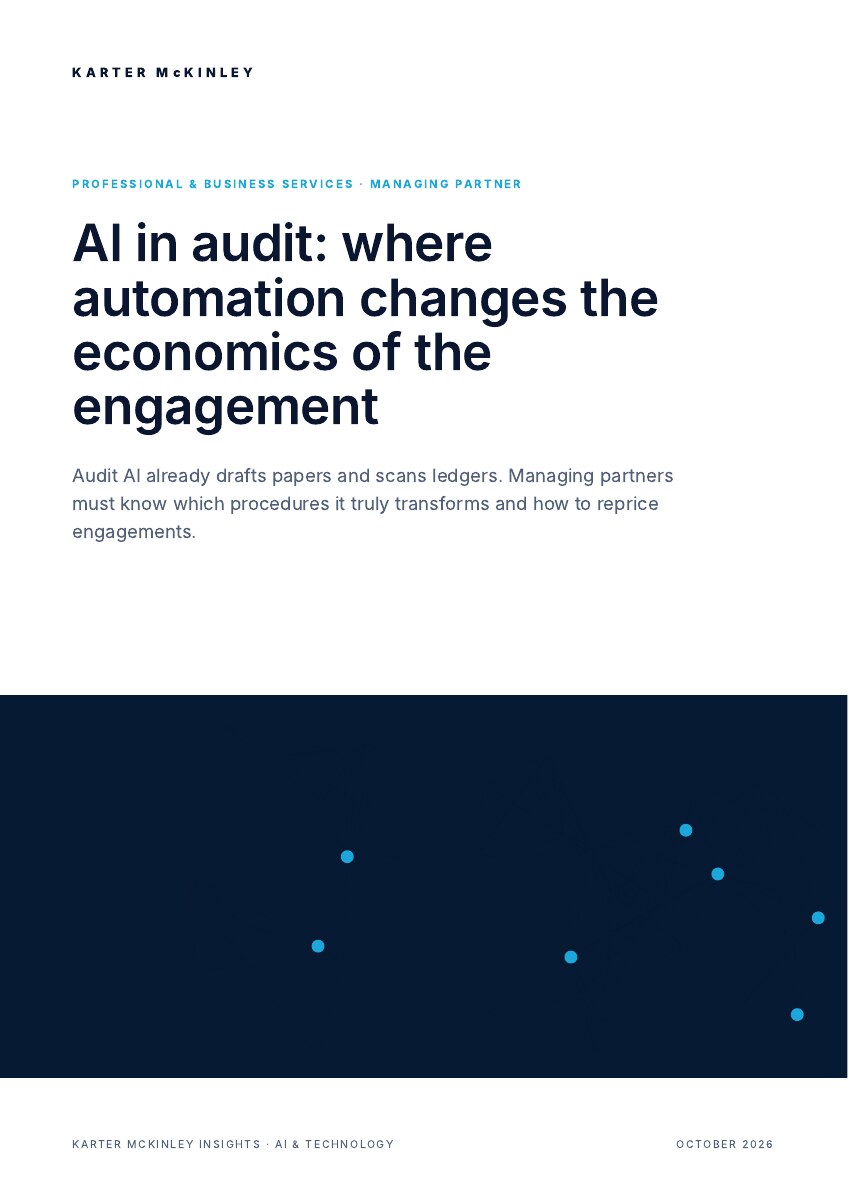 Front cover of AI in audit: where automation changes the economics of the engagement