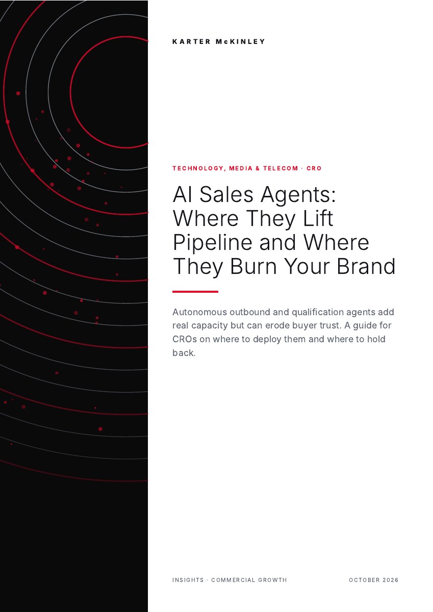 Front cover of AI Sales Agents: Where They Lift Pipeline and Where They Burn Your Brand