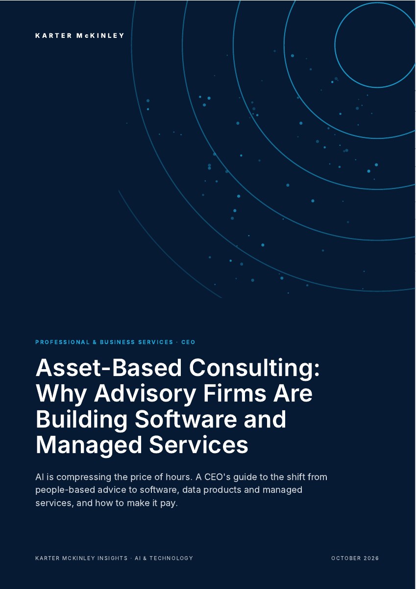 Front cover of Asset-Based Consulting: Why Advisory Firms Are Building Software and Managed Services