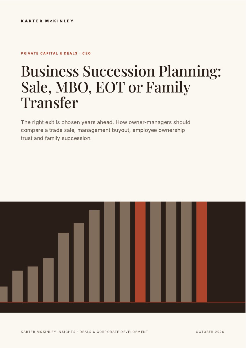 Front cover of Business Succession Planning: Sale, MBO, EOT or Family Transfer