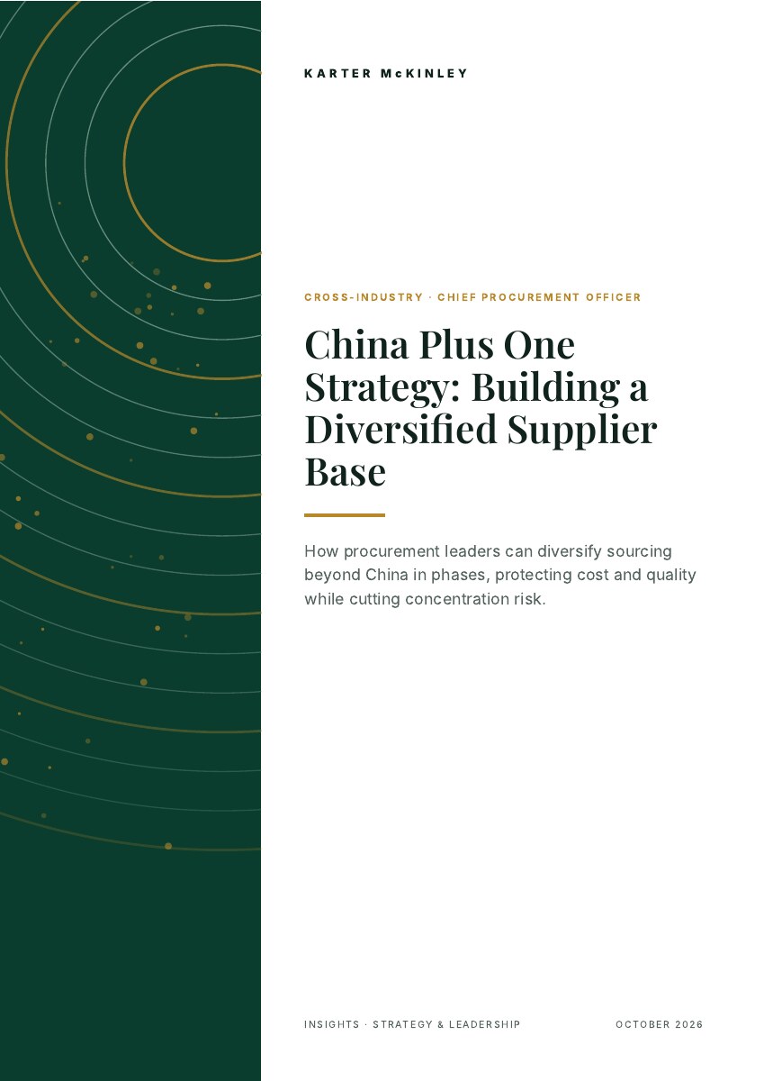 Front cover of China Plus One Strategy: Building a Diversified Supplier Base