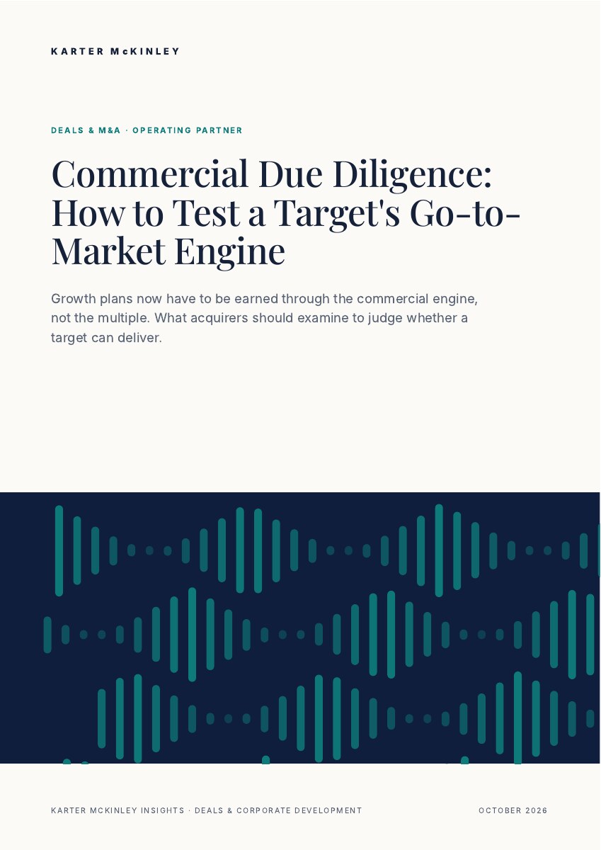 Front cover of Commercial Due Diligence: How to Test a Target's Go-to-Market Engine