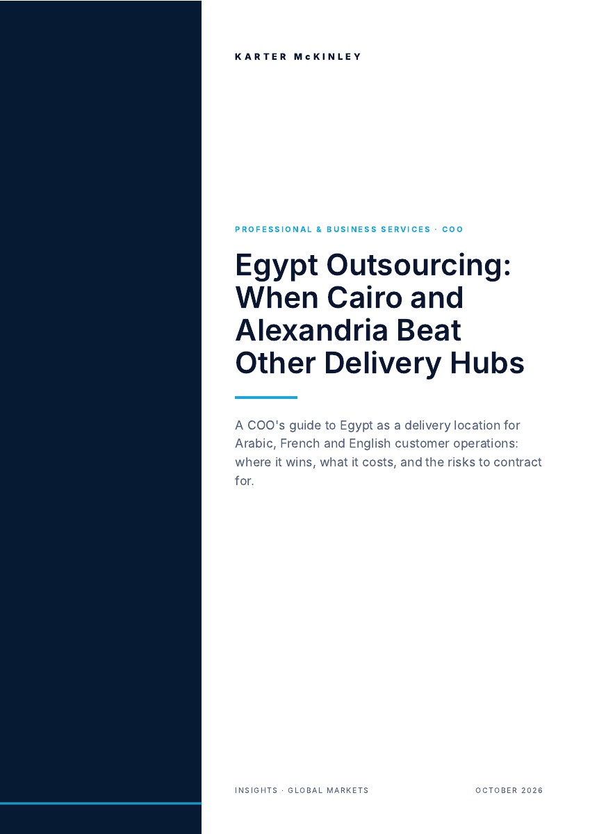 Front cover of Egypt Outsourcing: When Cairo and Alexandria Beat Other Delivery Hubs