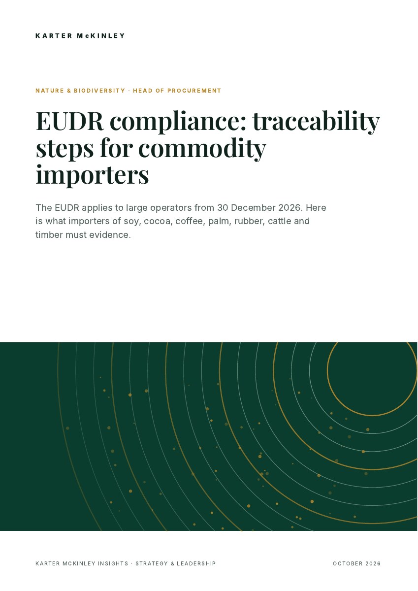 Front cover of EUDR compliance: traceability steps for commodity importers