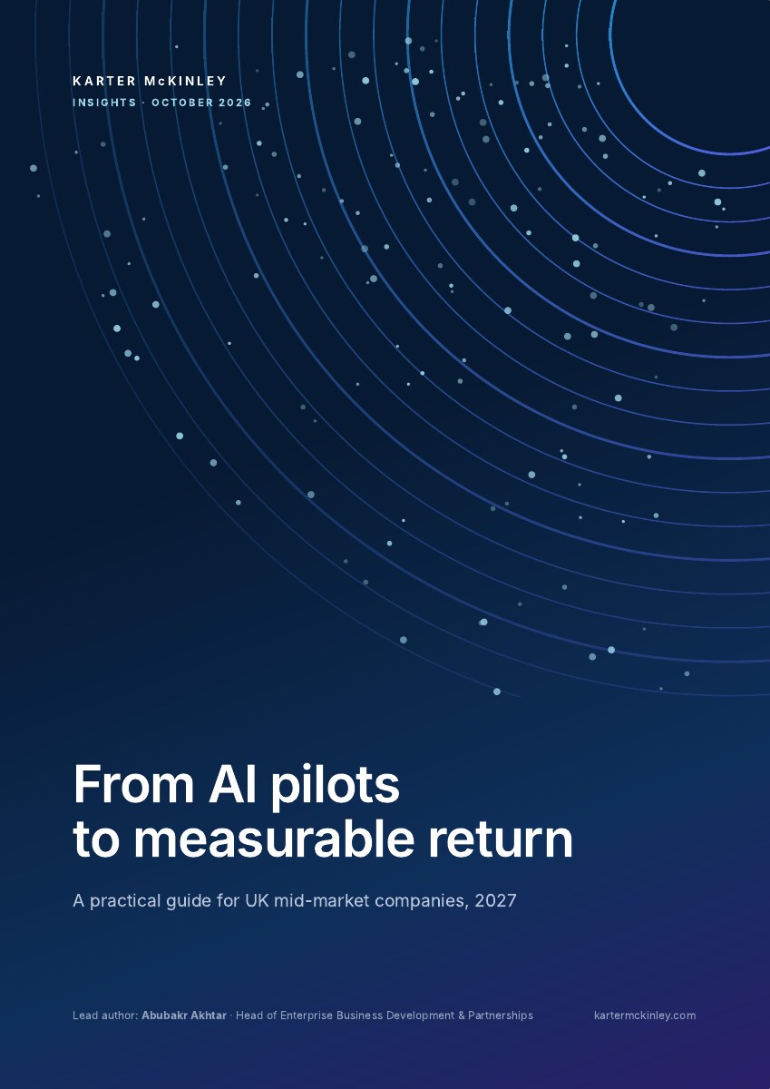 Front cover of From AI Pilots to Measurable Return 2027