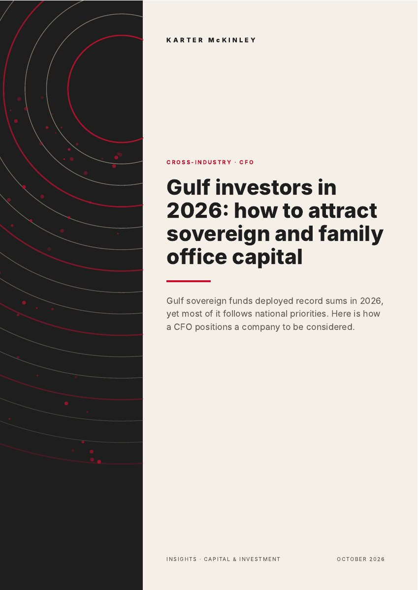 Front cover of Gulf investors in 2026: how to attract sovereign and family office capital