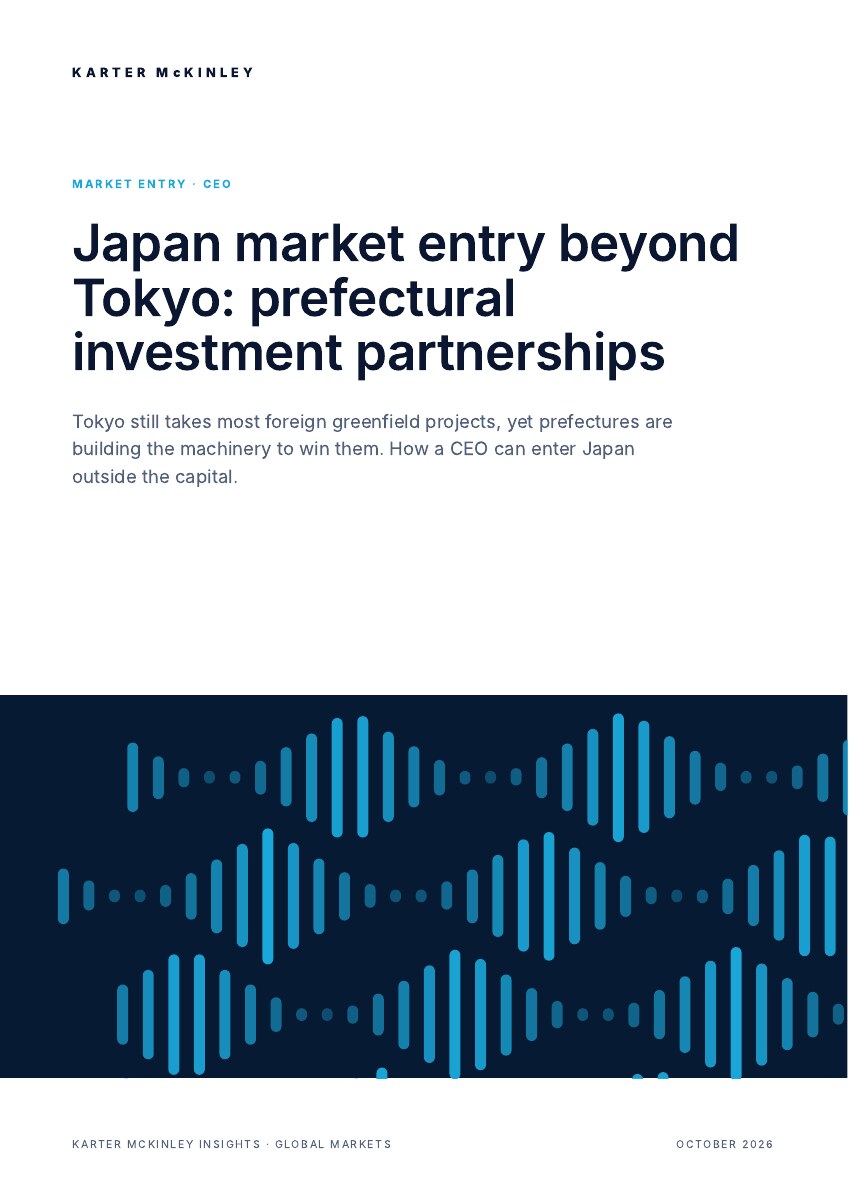 Front cover of Japan market entry beyond Tokyo: prefectural investment partnerships