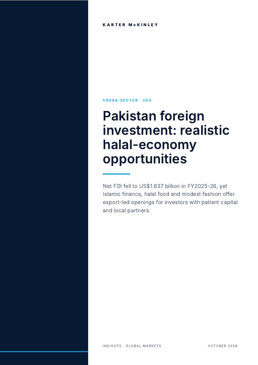 Front cover of Pakistan foreign investment: realistic halal-economy opportunities