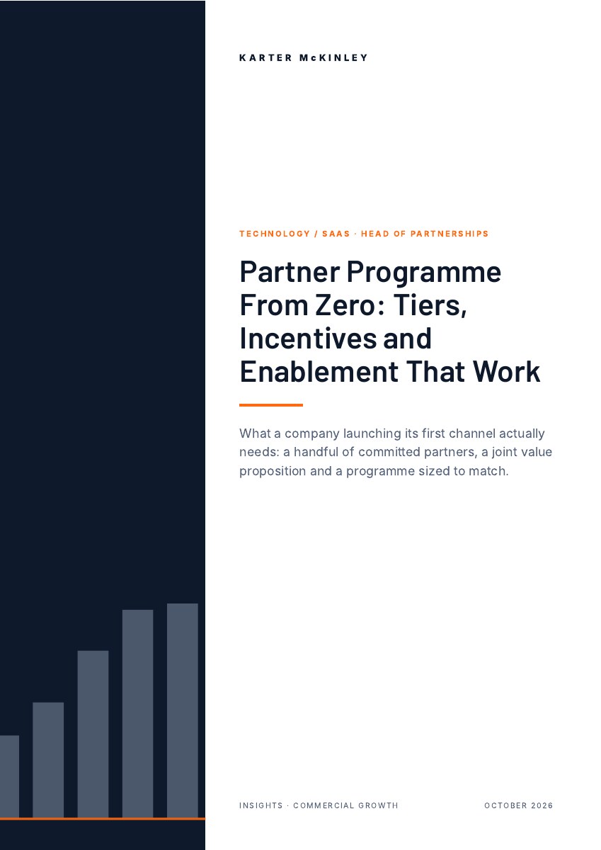 Front cover of Partner Programme From Zero: Tiers, Incentives and Enablement That Work