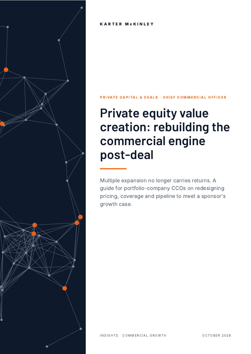 Front cover of Private equity value creation: rebuilding the commercial engine post-deal