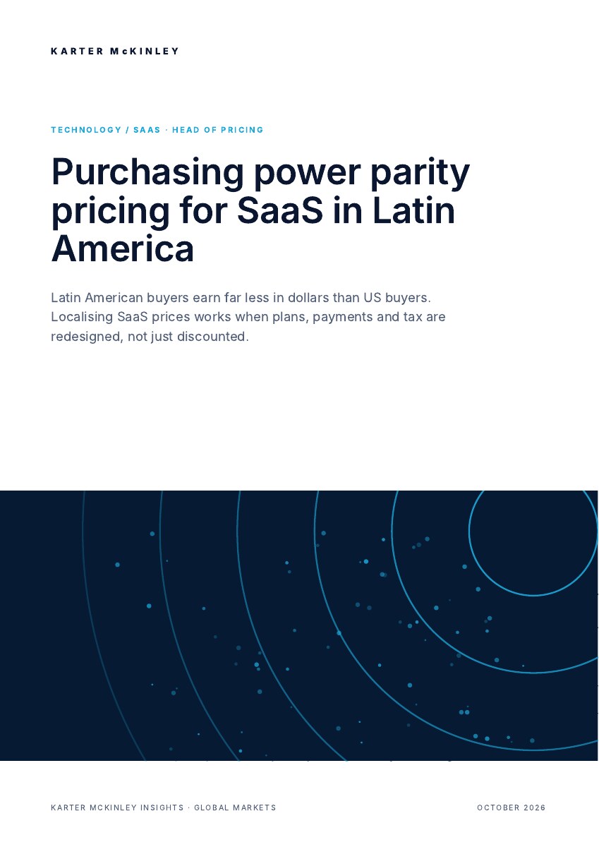 Front cover of Purchasing power parity pricing for SaaS in Latin America