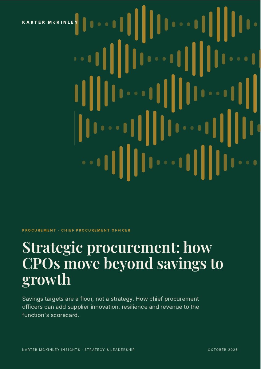 Front cover of Strategic procurement: how CPOs move beyond savings to growth