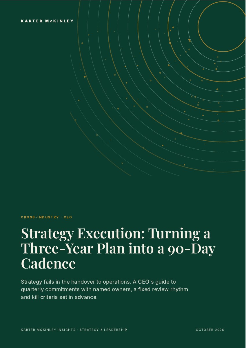Front cover of Strategy Execution: Turning a Three-Year Plan into a 90-Day Cadence