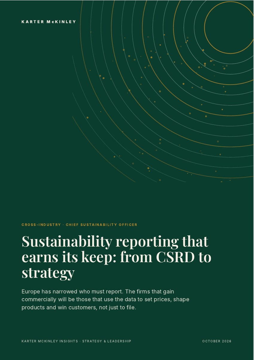 Front cover of Sustainability reporting that earns its keep: from CSRD to strategy