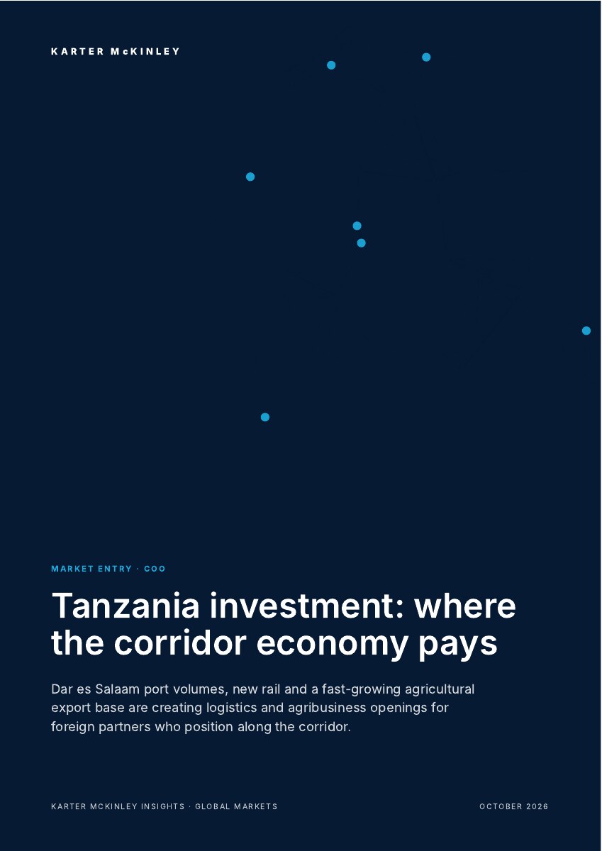 Front cover of Tanzania investment: where the corridor economy pays