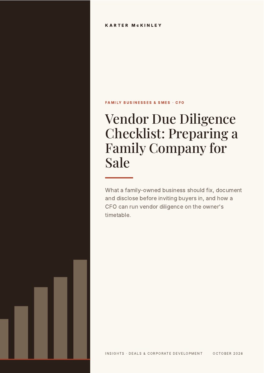 Front cover of Vendor Due Diligence Checklist: Preparing a Family Company for Sale