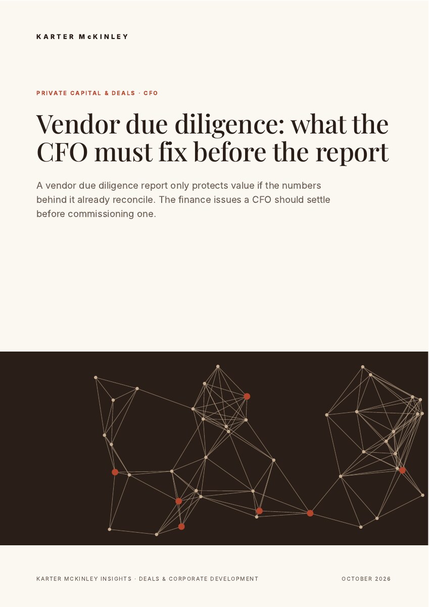 Front cover of Vendor due diligence: what the CFO must fix before the report