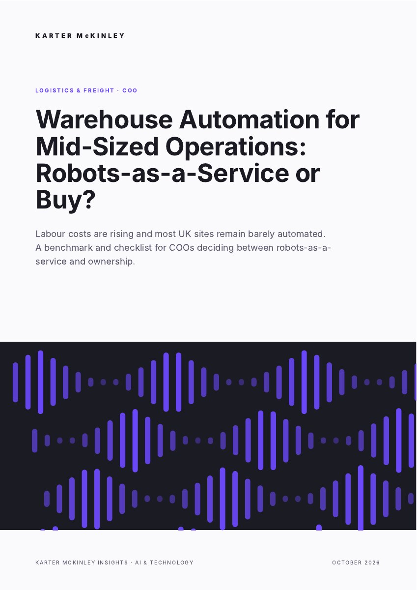 Front cover of Warehouse Automation for Mid-Sized Operations: Robots-as-a-Service or Buy?